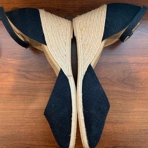 Brand New Black Nine West Espadrille Wedges